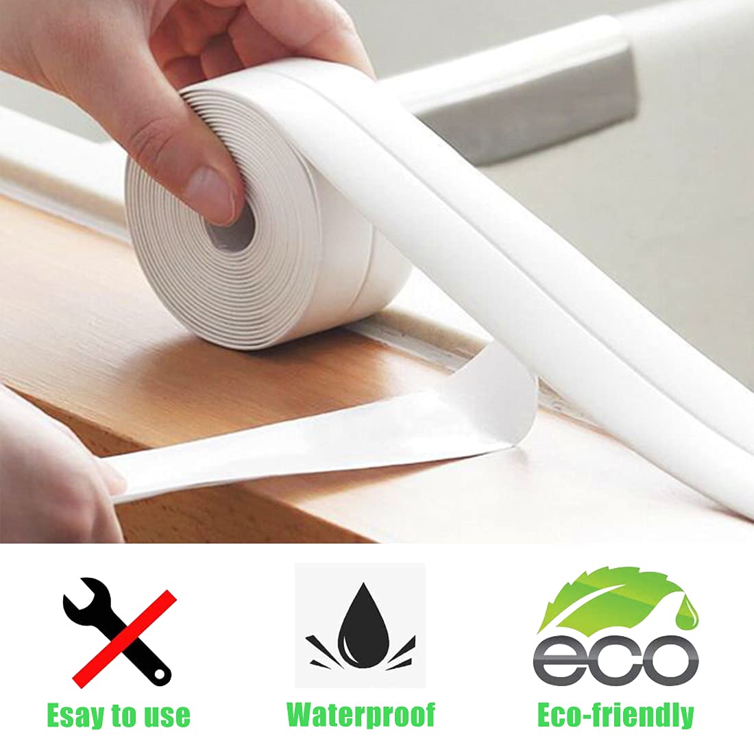 Cinta de sellado autoadhesiva para cocina y baño 38mmx3.35m - additional image 5