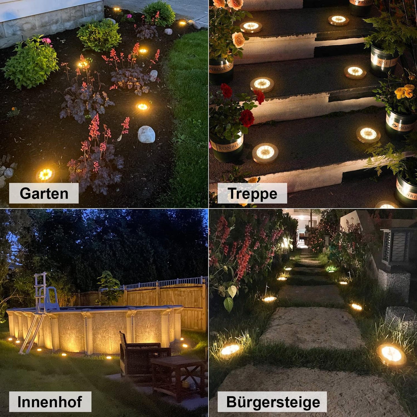 Luces solares para jardín 2pcs 8LED - additional image 3