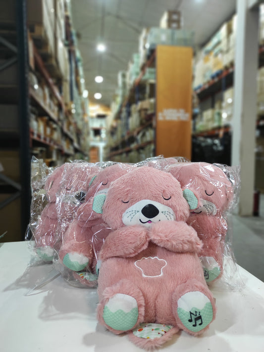 Peluche relajante para bebé que simula respiración ( nutria rosa ) - additional image 1