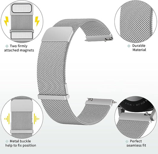 Correa smartwatch PRO metálica plata